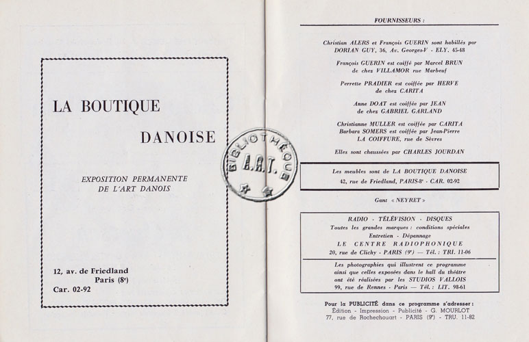 Les programmes de Théatre de l\