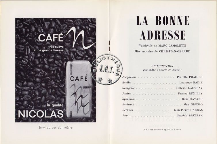 Les programmes de Théatre de l\