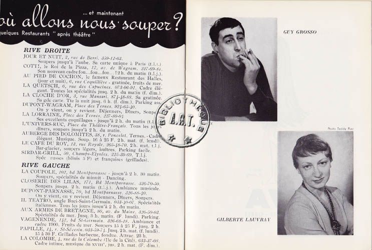 Les programmes de Théatre de l\