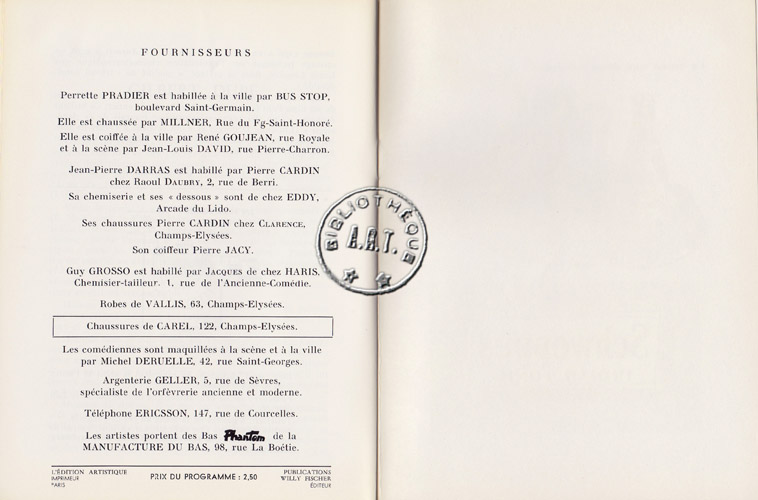 Les programmes de TThéatre de l\