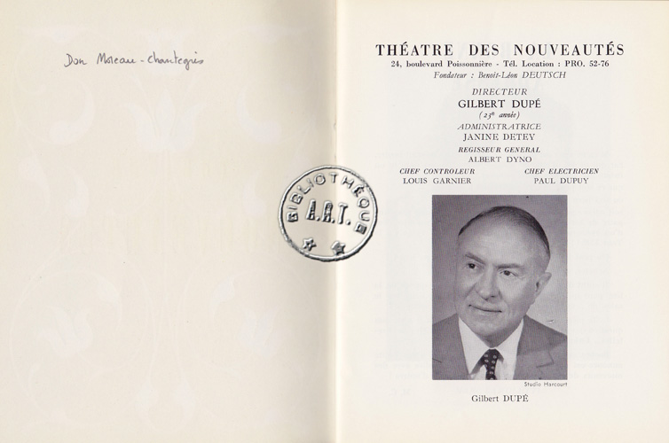 Les programmes de Théatre de l\