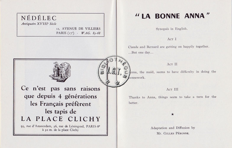 Les programmes de Théatre de l\