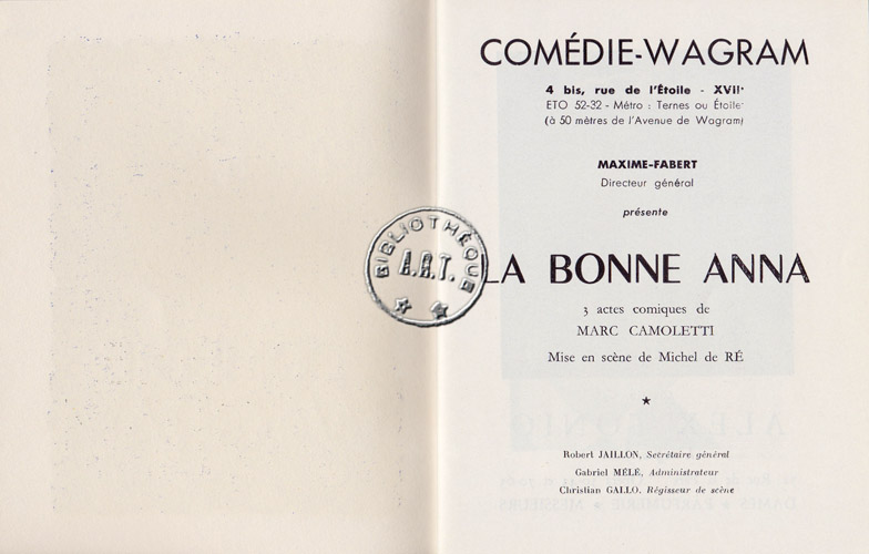 Les programmes de Théatre de l\