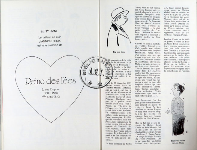 Les programmes de TThéatre de l\