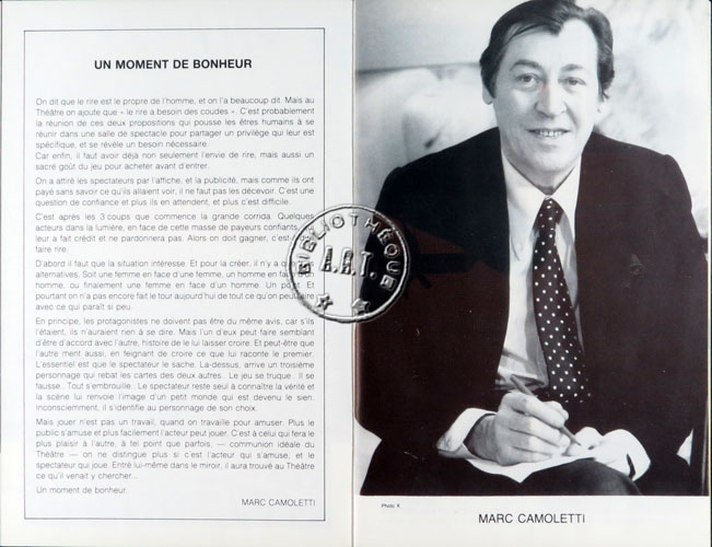 Les programmes de Théatre de l\