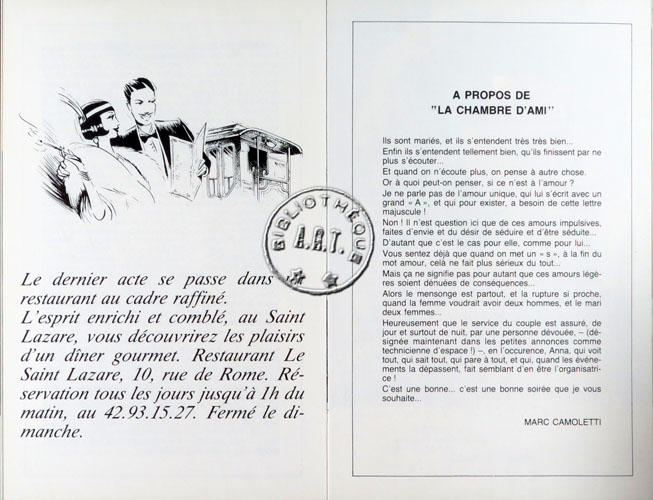 Les programmes de Théatre de l\