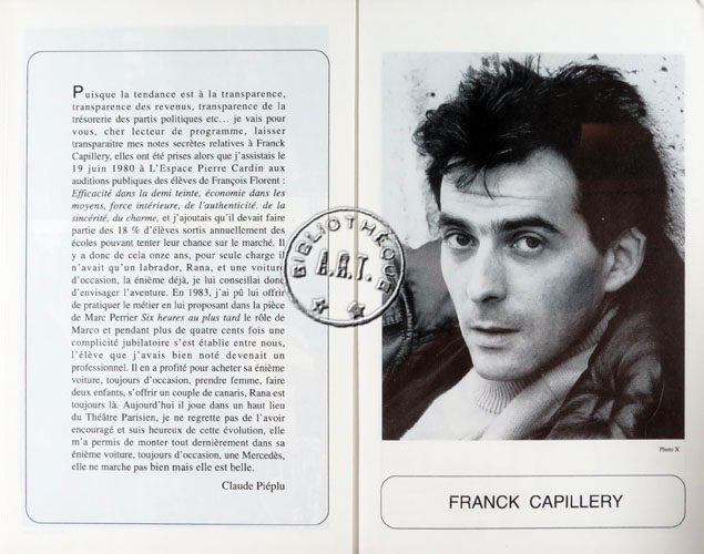 Les programmes de Théatre de l\