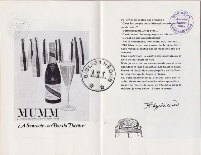 Les programmes de Théatre de l\