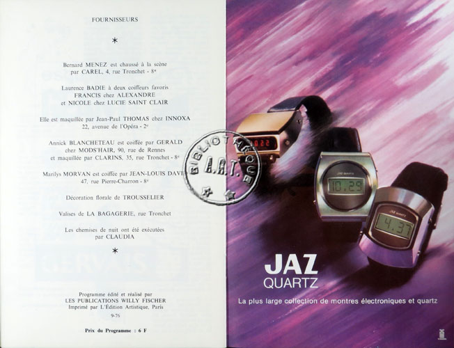 Les programmes de Théatre de l\
