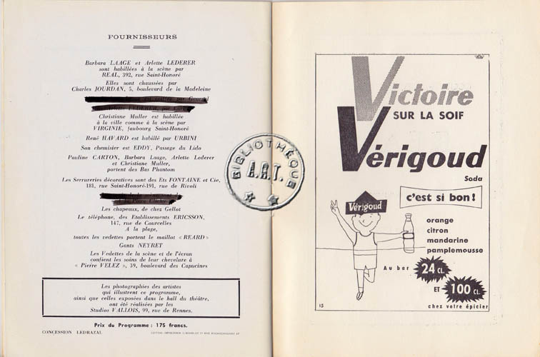 Les programmes de Théatre de l\