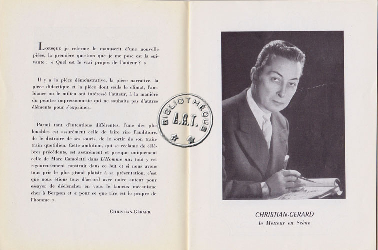 Les programmes de Théatre de l\