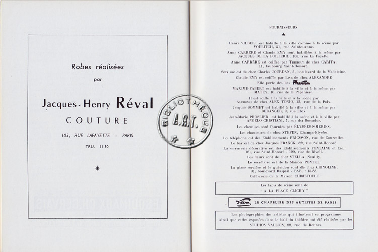 Les programmes de Théatre de l\