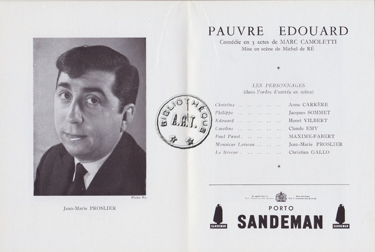 Les programmes de Théatre de l\