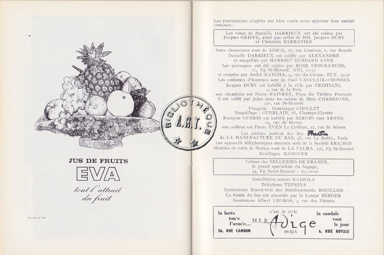 Les programmes de Théatre de l\