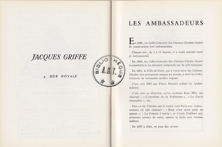 Les programmes de Théatre de l\