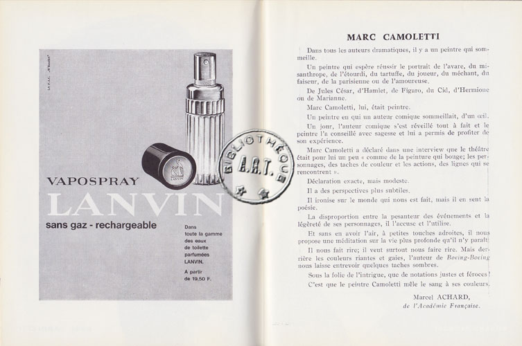 Les programmes de Théatre de l\