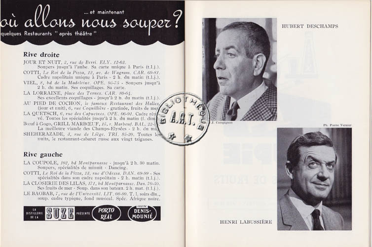 Les programmes de Théatre de l\