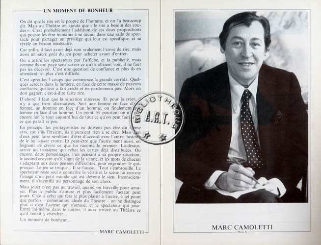 Les programmes de Théatre de l\