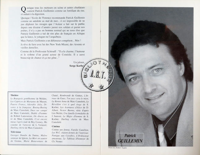 Les programmes de Théatre de l\