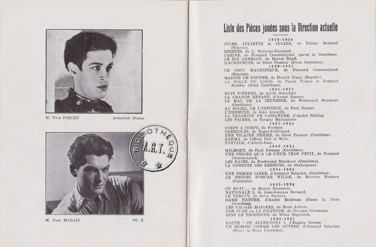 Les programmes de Théatre de l\