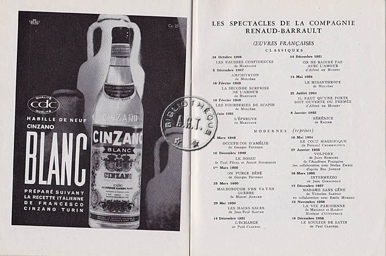 Les programmes de Théatre de l\