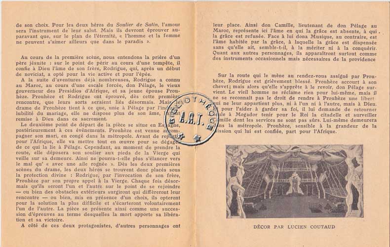 Les programmes de Théatre de l\