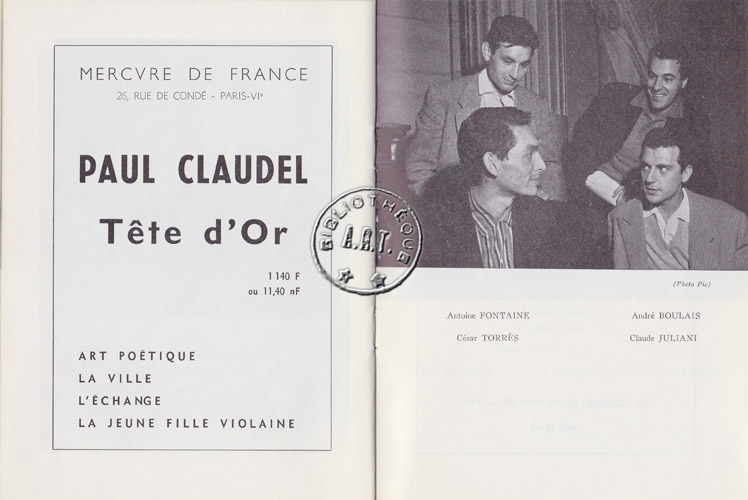 Les programmes de Théatre de l\