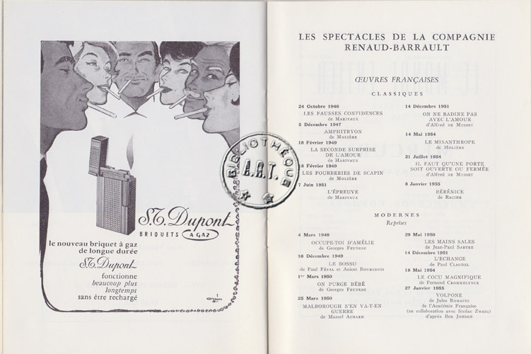 Les programmes de Théatre de l\