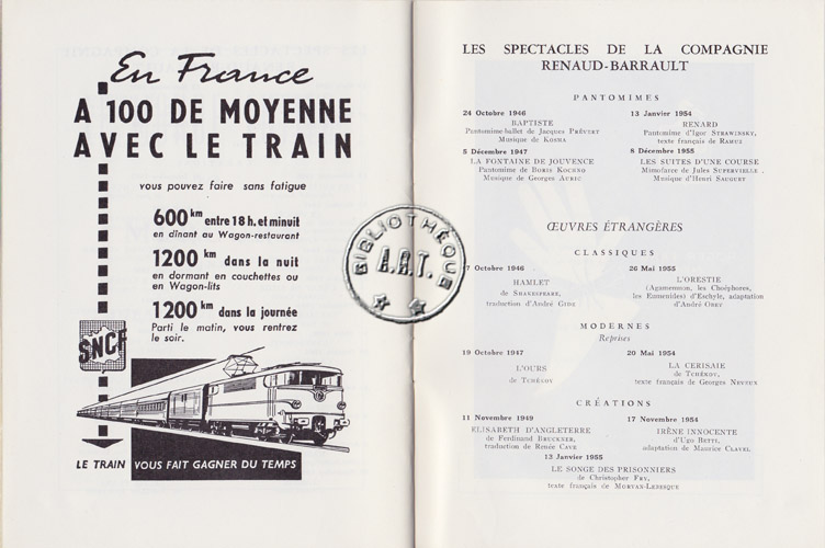 Les programmes de Théatre de l\