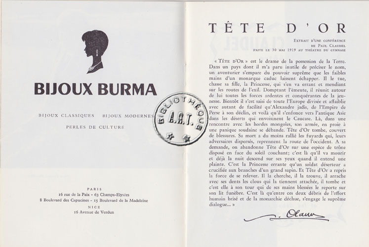 Les programmes de Théatre de l\
