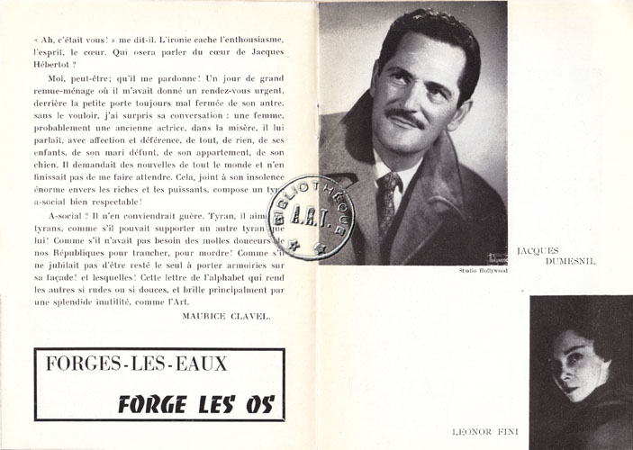 Les programmes de Théatre de l\