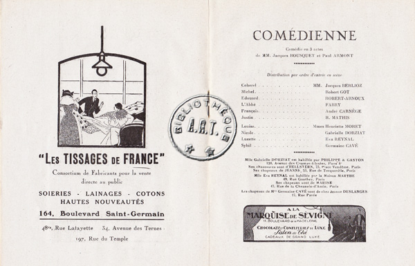 Les programmes de Théatre de l\