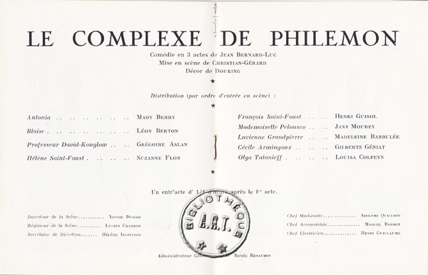 Les programmes de Théatre de l\