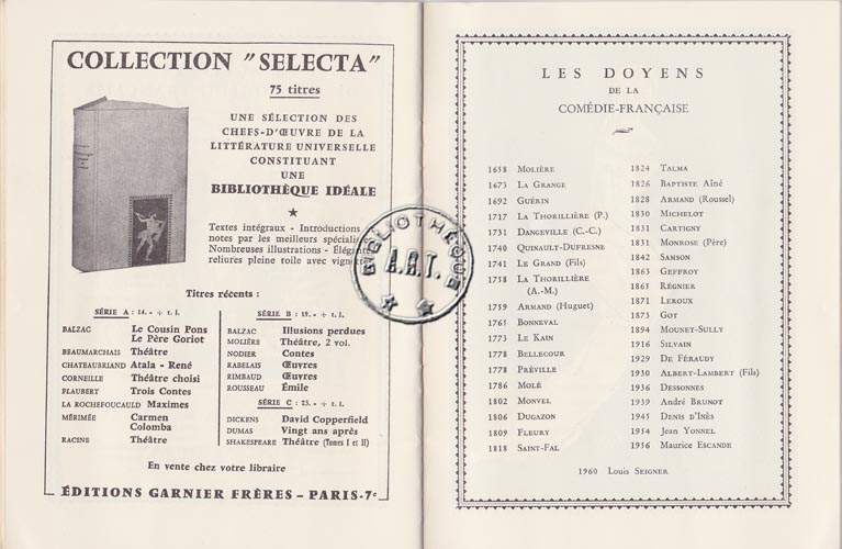 Les programmes de Théatre de l\