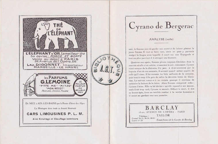 Les programmes de Théatre de l\