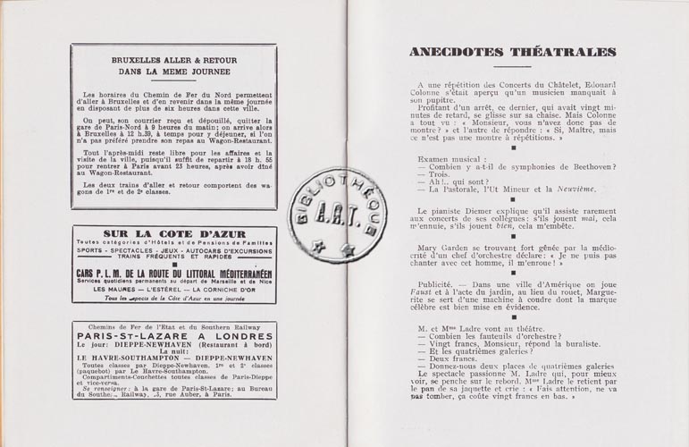 Les programmes de Théatre de l\