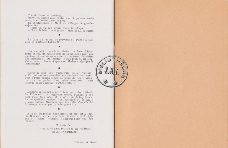 Les programmes de Théatre de l\