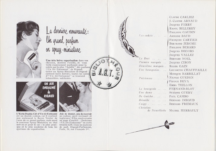Les programmes de TThéatre de l\