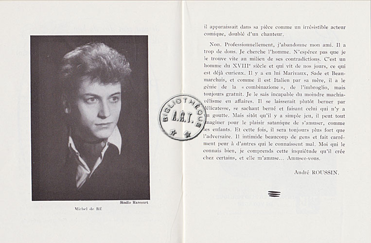 Les programmes de Théatre de l\