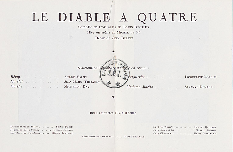 Les programmes de Théatre de l\