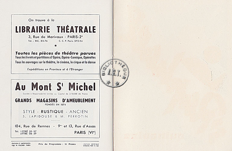 Les programmes de Théatre de l\