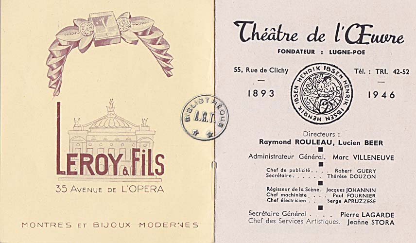 Les programmes de Théatre de l\
