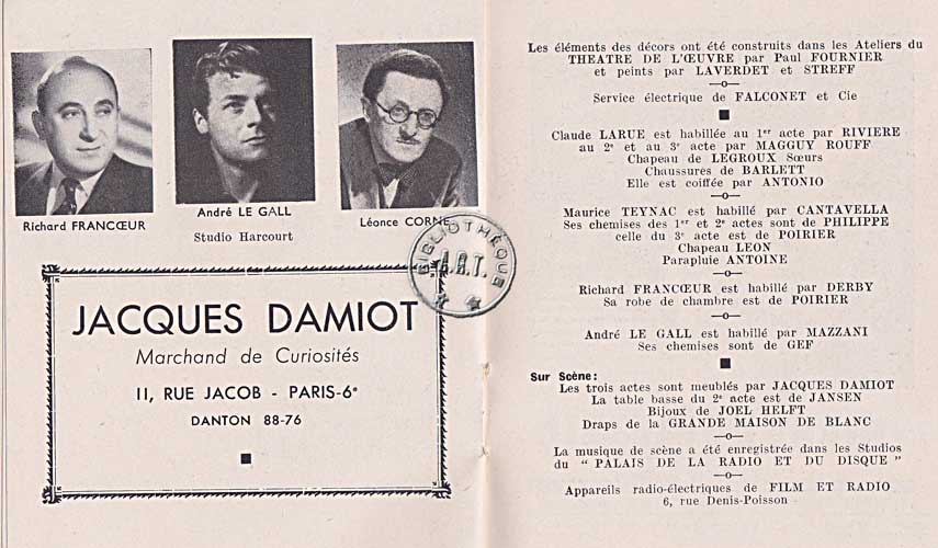 Les programmes de Théatre de l\