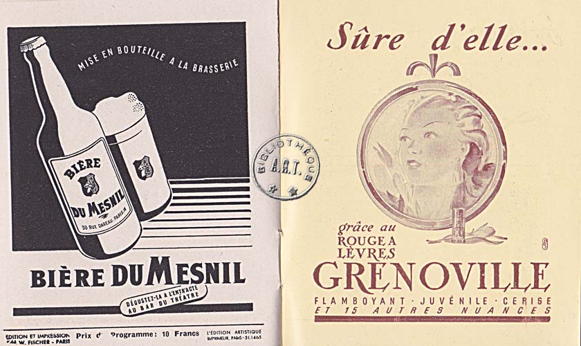 Les programmes de Théatre de l\