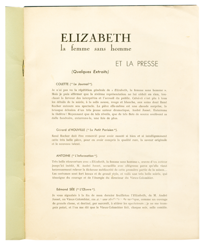 Les programmes de Théatre de l\