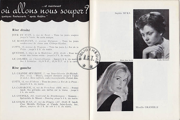 Les programmes de Théatre de l\