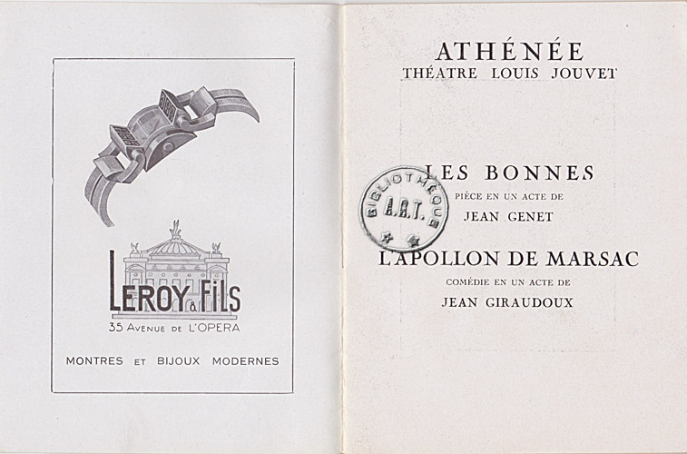 Les programmes de Théatre de l\