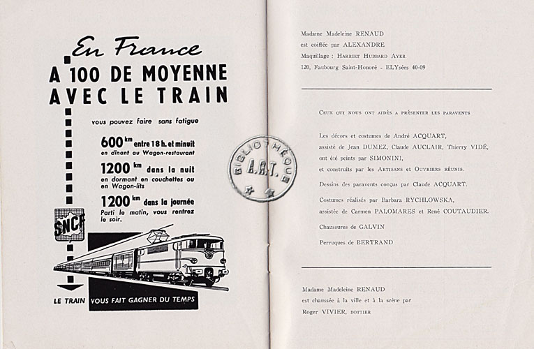 Les programmes de Théatre de l\