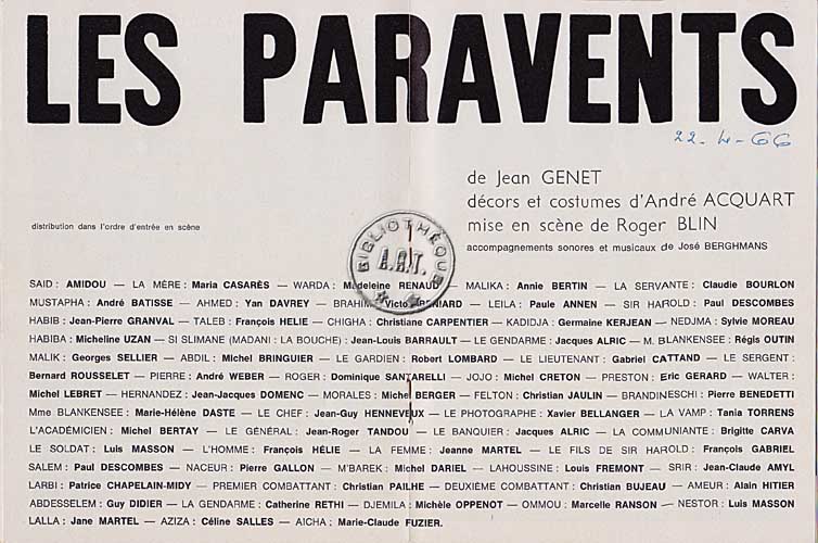 Les programmes de Théatre de l\