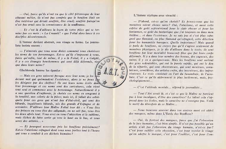 Les programmes de Théatre de l\
